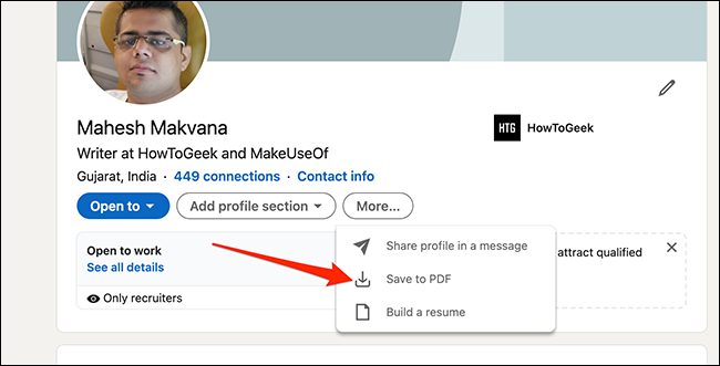 how to add pdf resume to linkedin profile