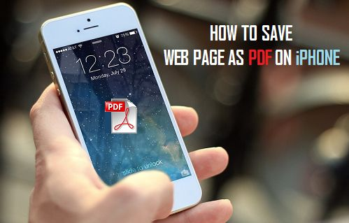 How to Save Webpage as PDF on iphone
